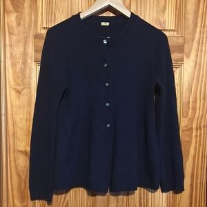 J. Crew Dark Blue Button Down Cardigan